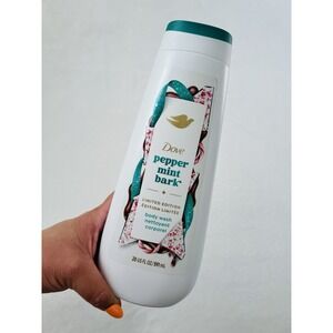 Dove Peppermint Bark Liquid Body Wash Holiday Treats Limited Edition 20 Oz/591ml